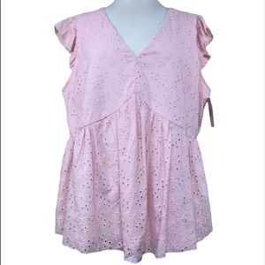 Andree by Unit Eyelet Blouse Top